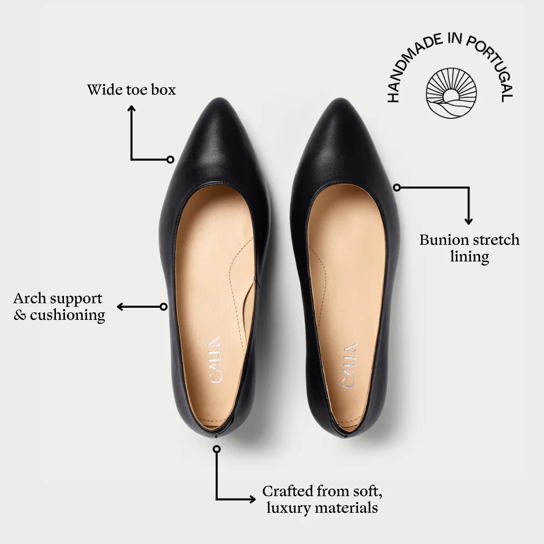 Claudia - Black Leather Courts - Image 7