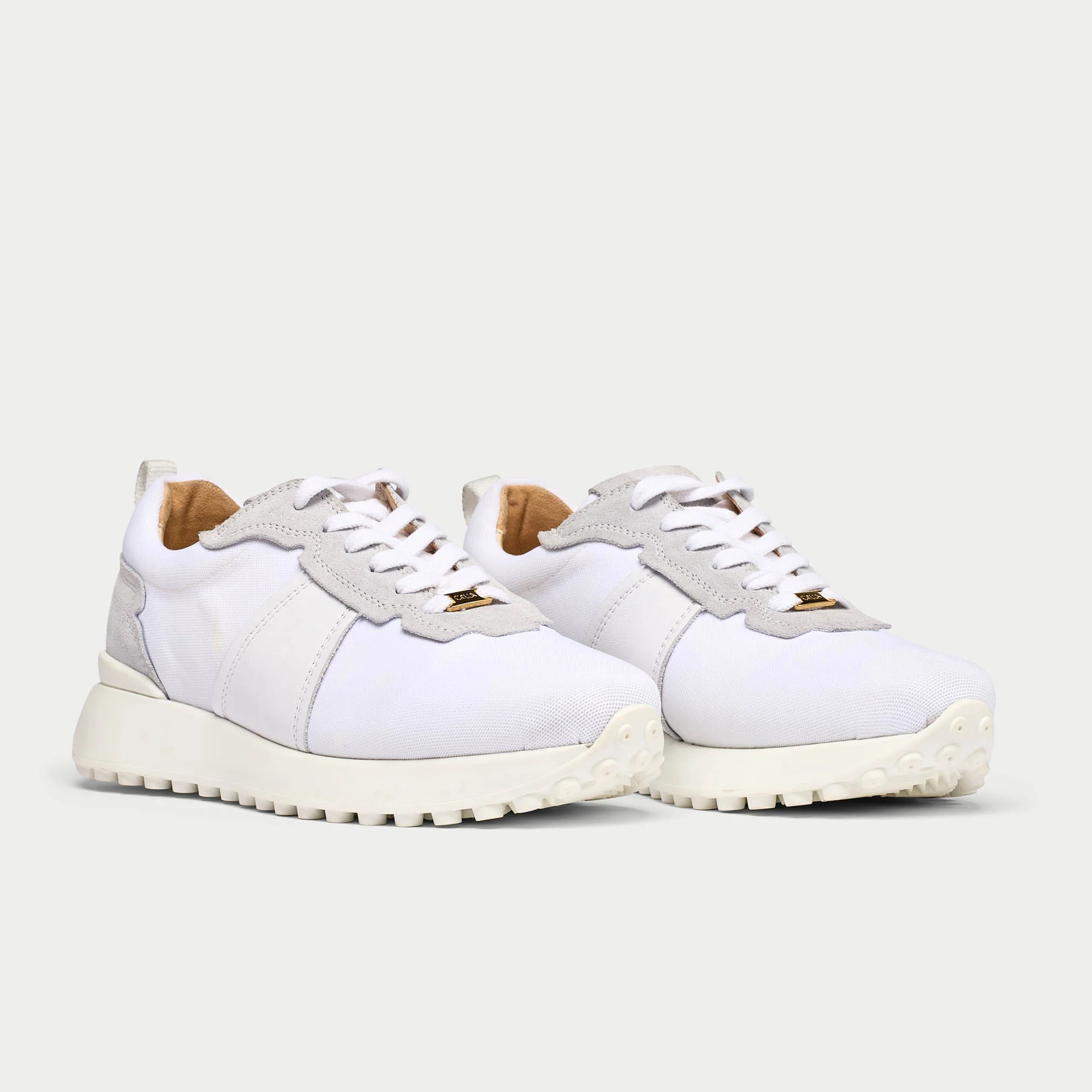 Cosmos - Chunky-Sole White Wide Fit Trainers - Image 3