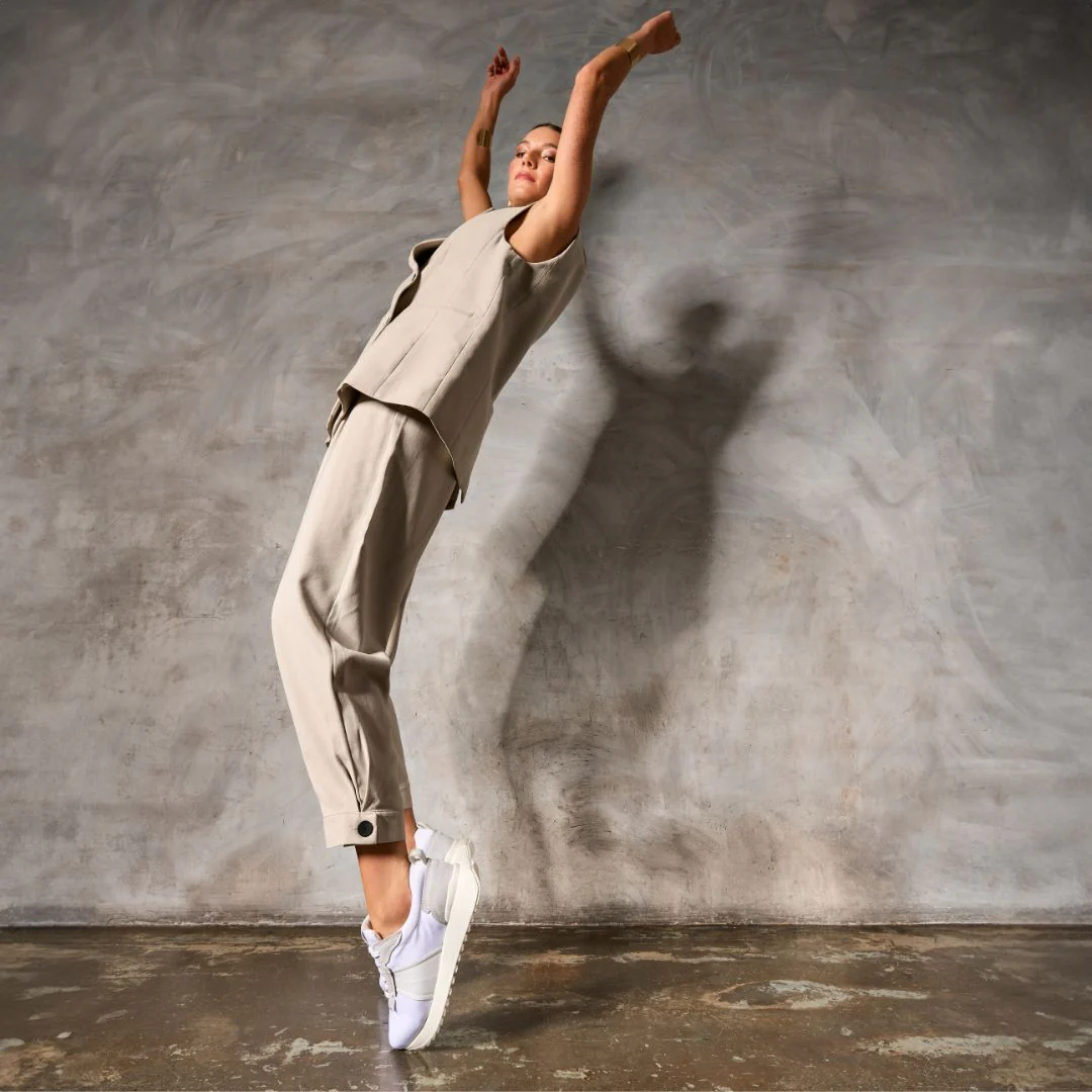 Cosmos - Chunky-Sole White Wide Fit Trainers - Image 5