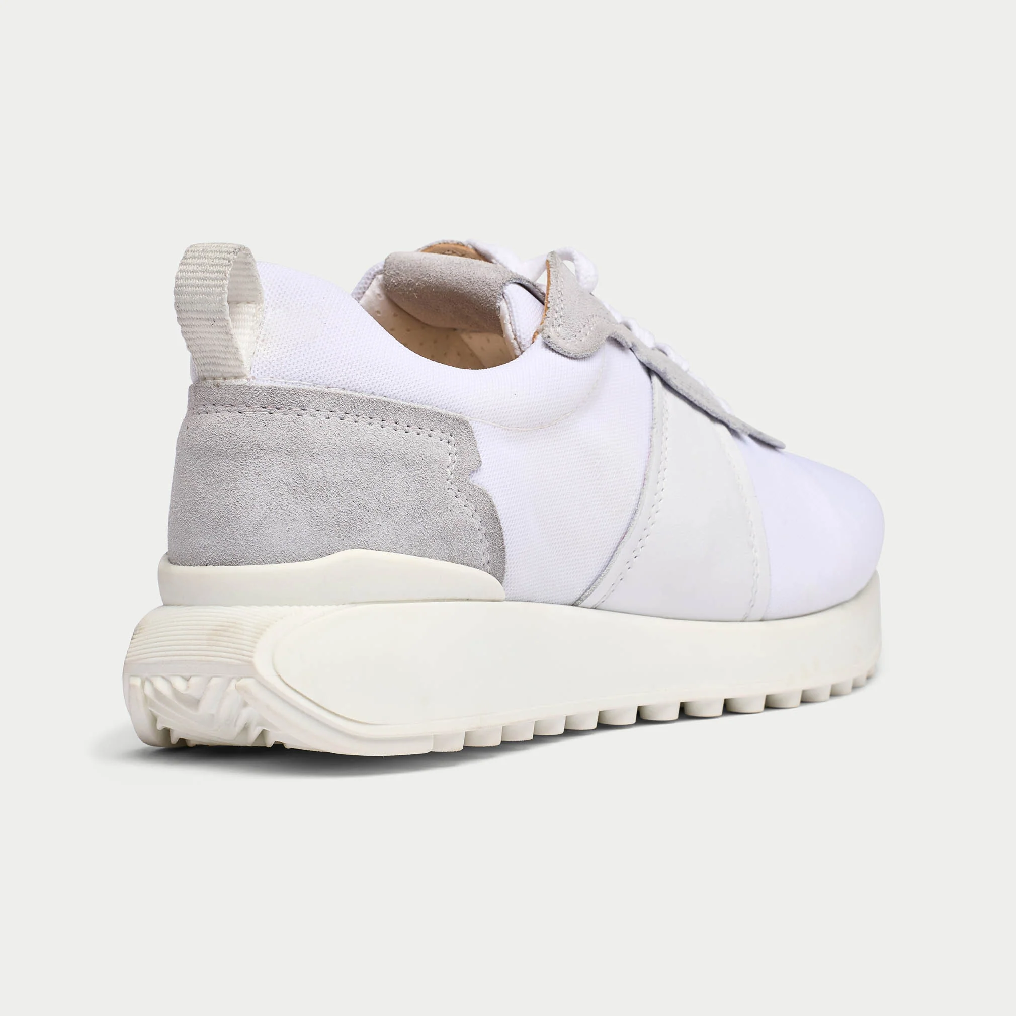 Cosmos - Chunky-Sole White Wide Fit Trainers - Image 6