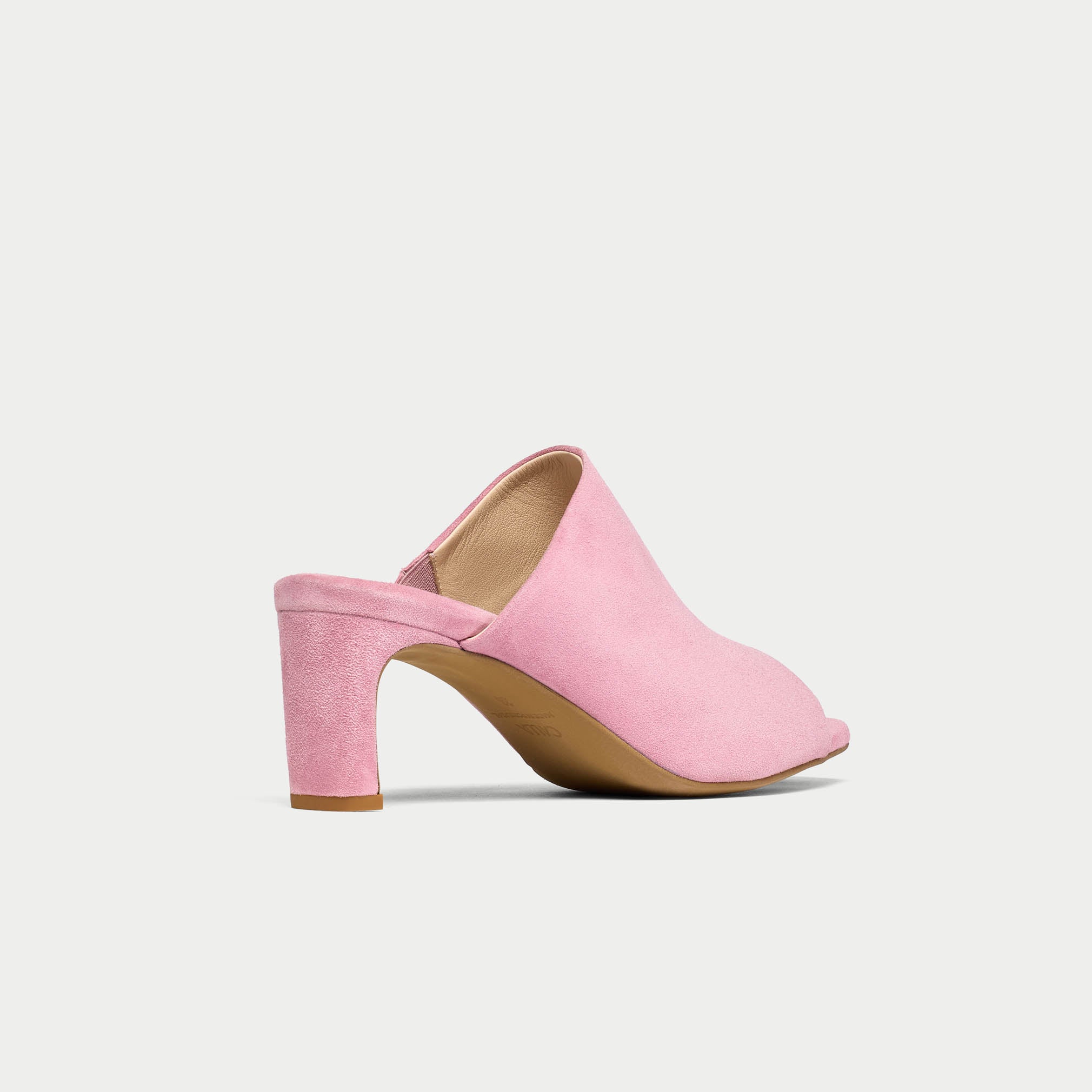 Debbie - Pink Suede Mules - Image 8