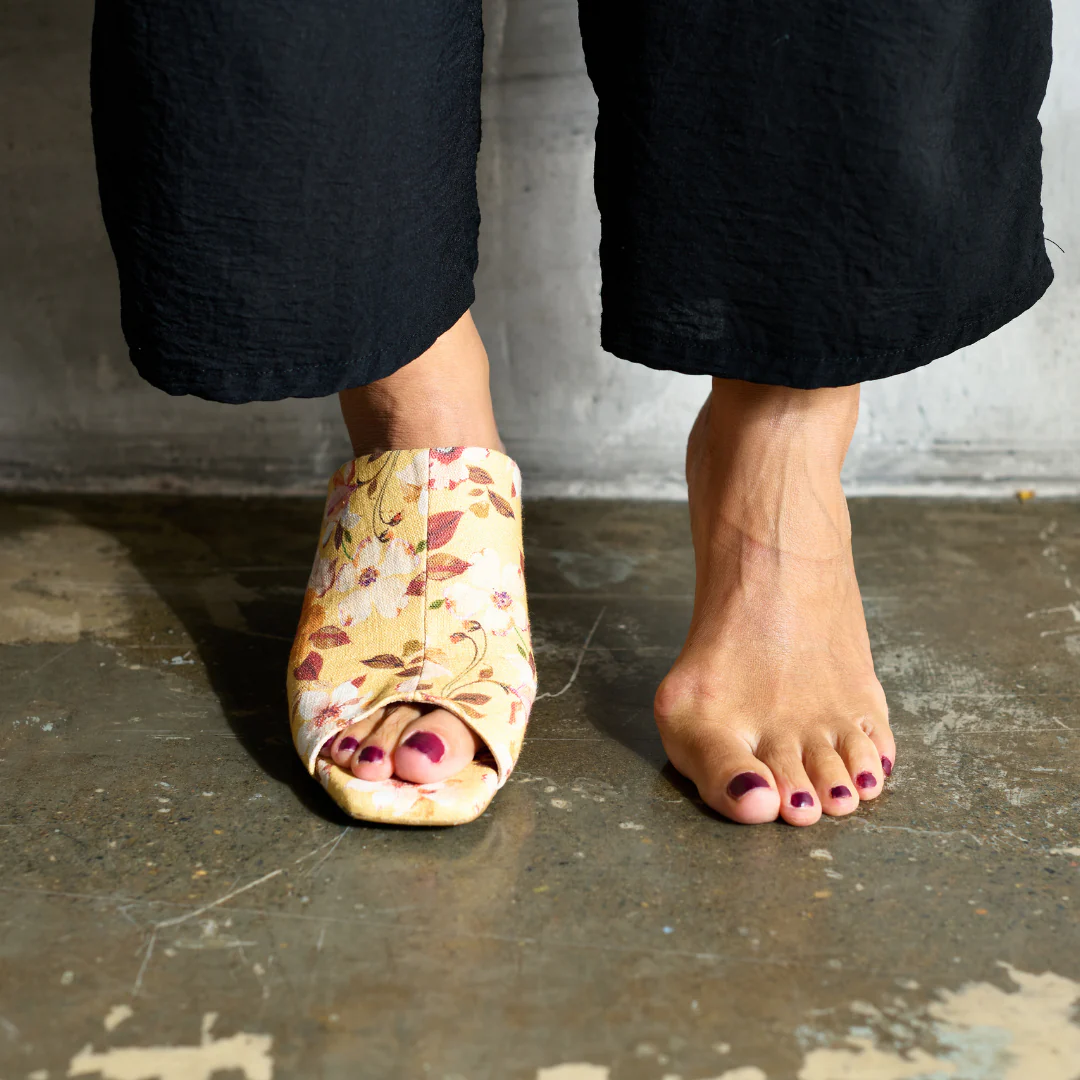 Debbie - Yellow Floral Mules - Image 10