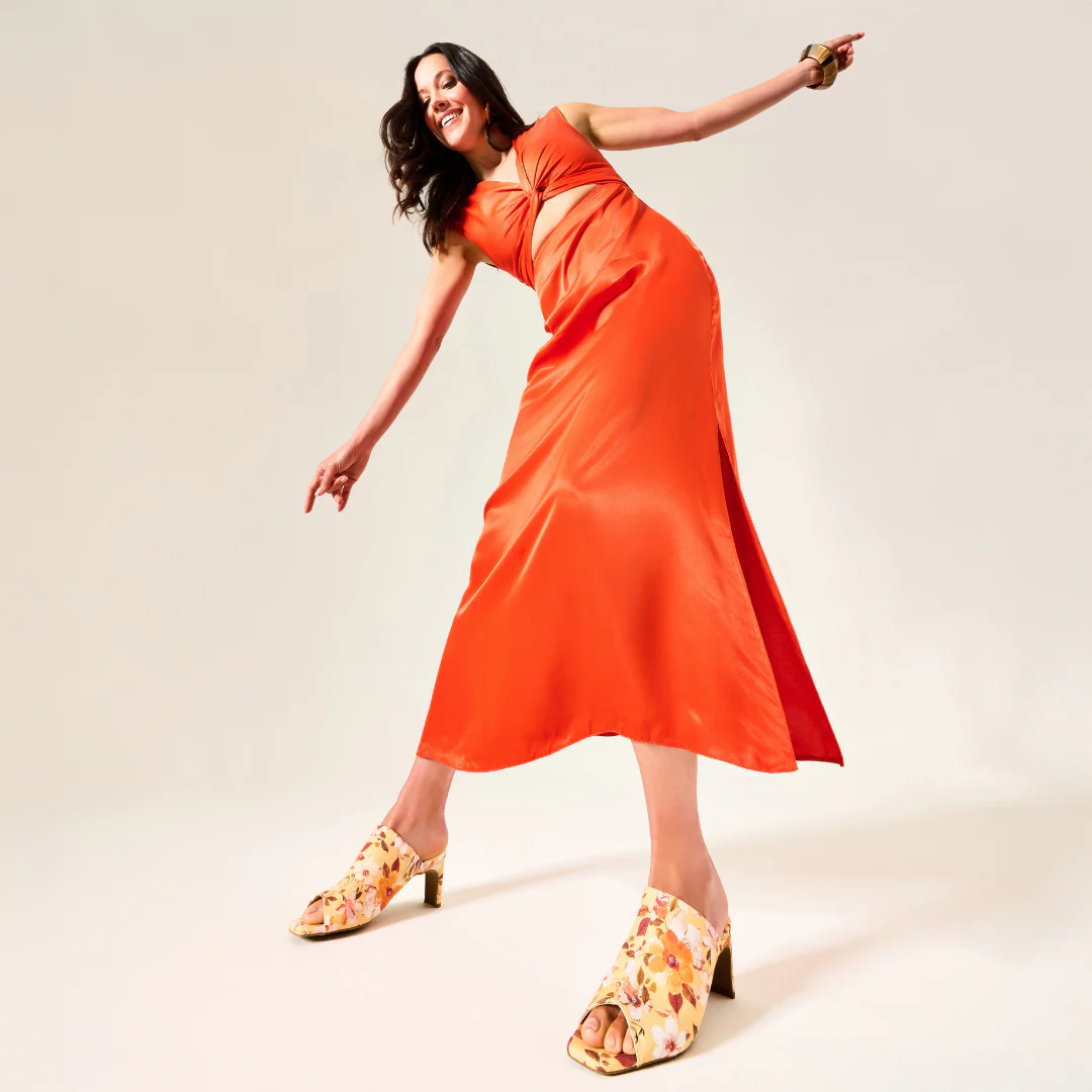 Debbie - Yellow Floral Mules - Image 8