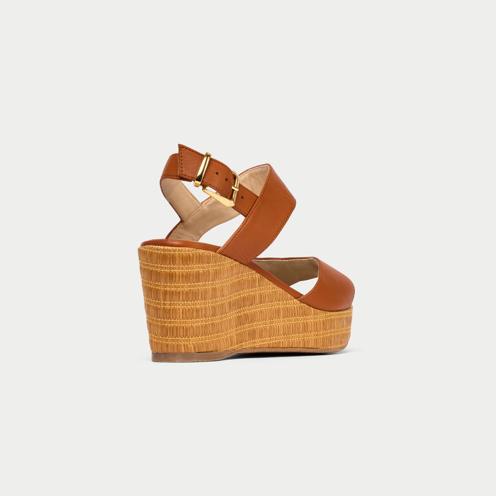 Eloise - Tan Leather Wedges - Image 6