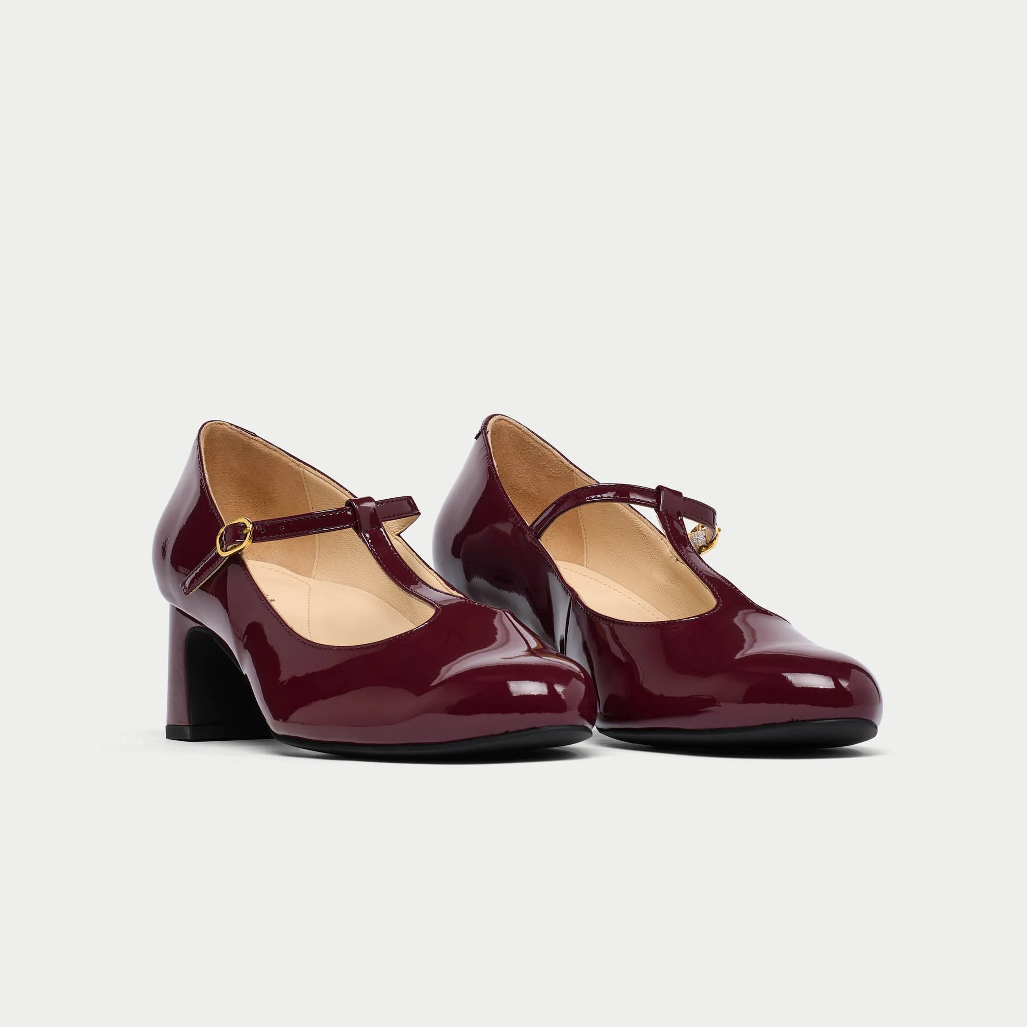 Lorette - Cherry Patent Leather Courts - Image 3