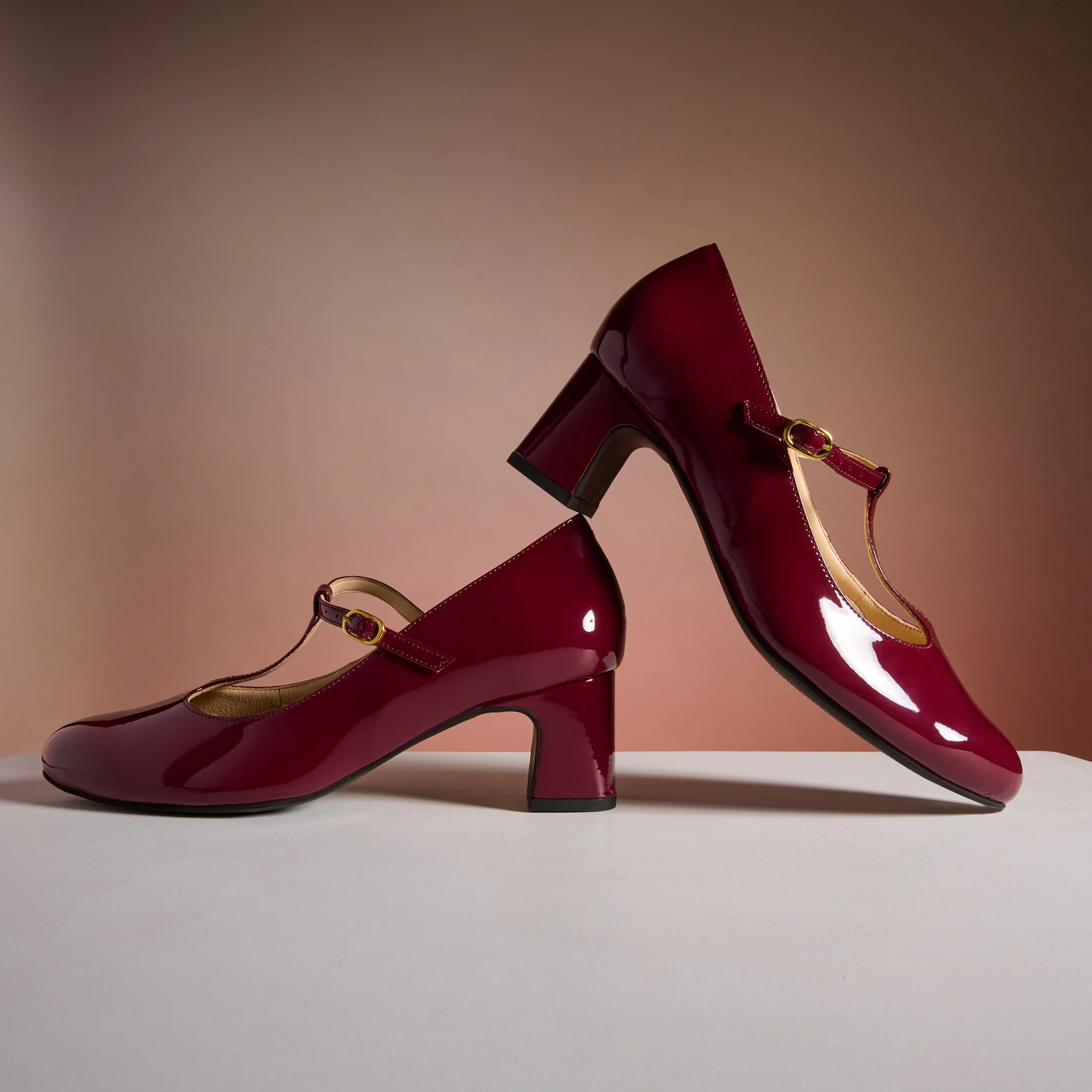 Lorette - Cherry Patent Leather Courts - Image 7