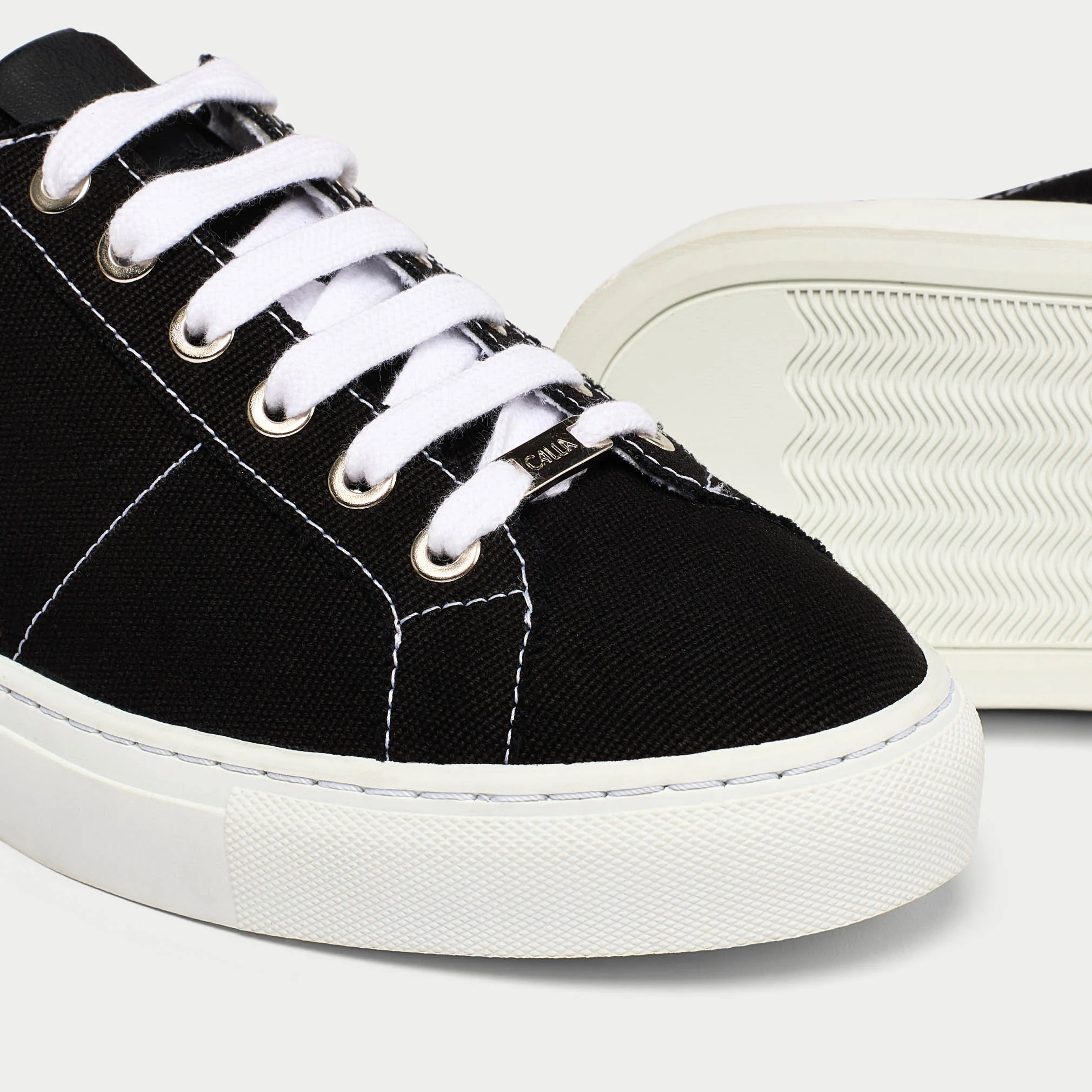 Luna Vegan - Black Wide Fit Trainers - Image 7