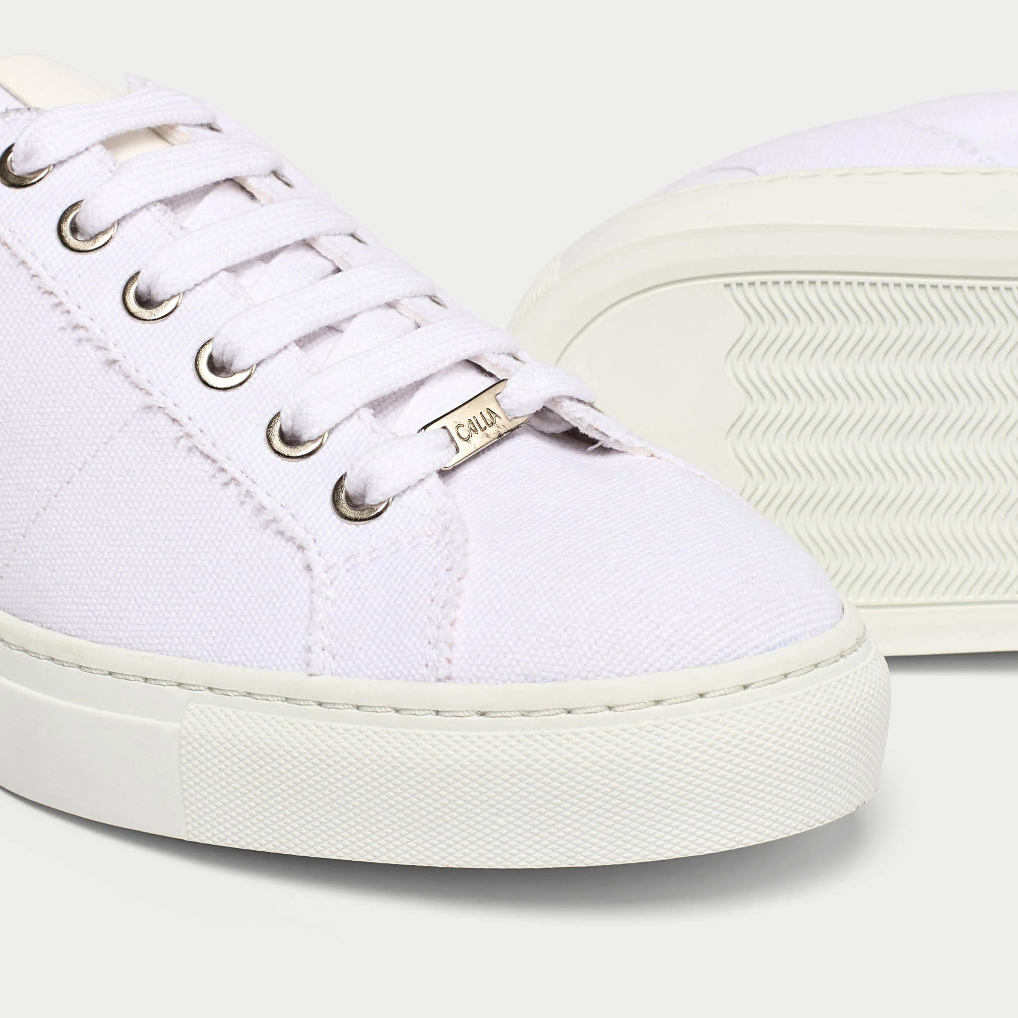 Luna Vegan - White Wide Fit Trainers - Image 6