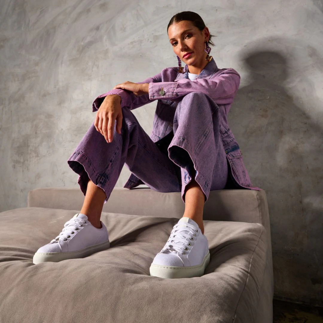 Luna Vegan - White Wide Fit Trainers - Image 9