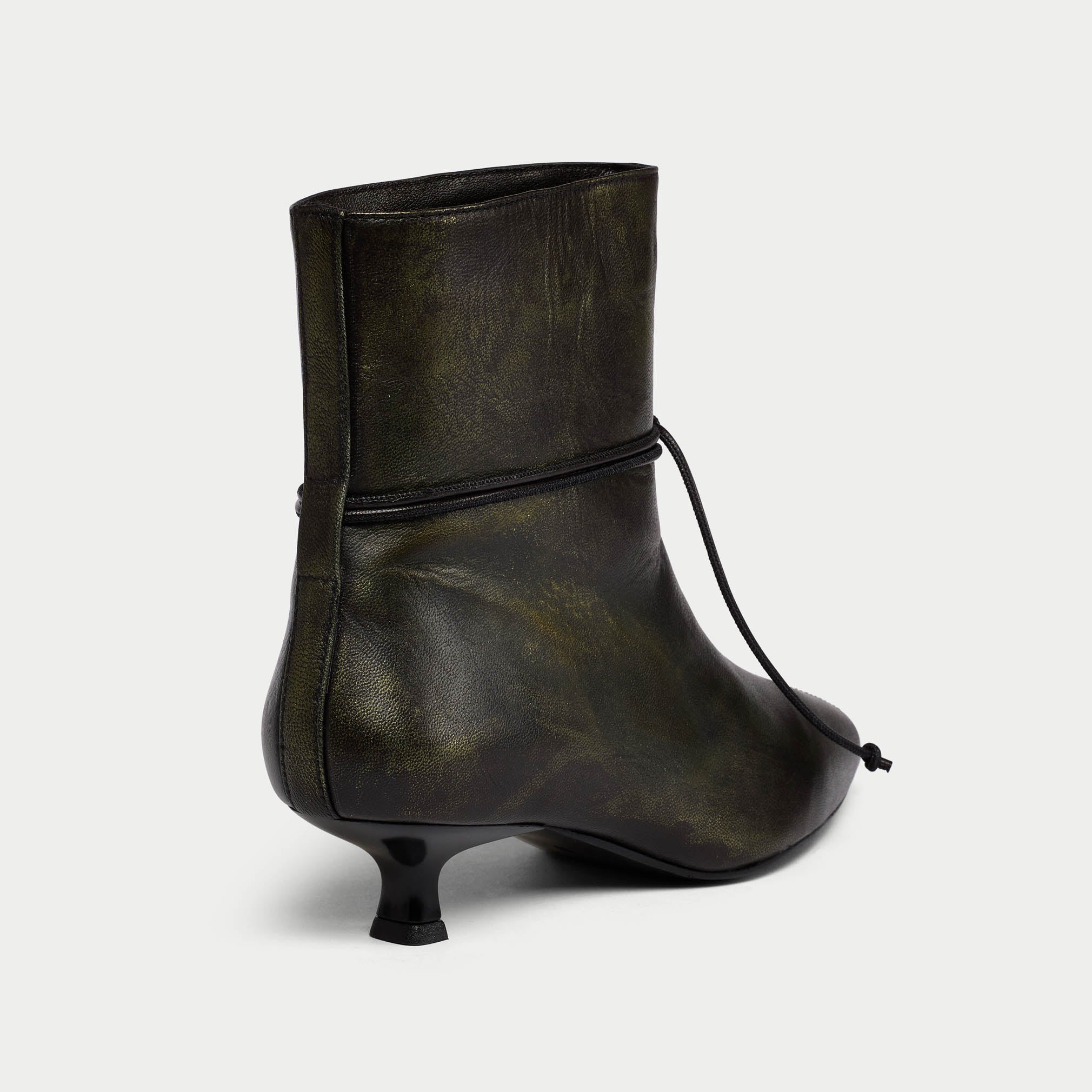 Maisie - Brushed Black Leather Boots - Image 3