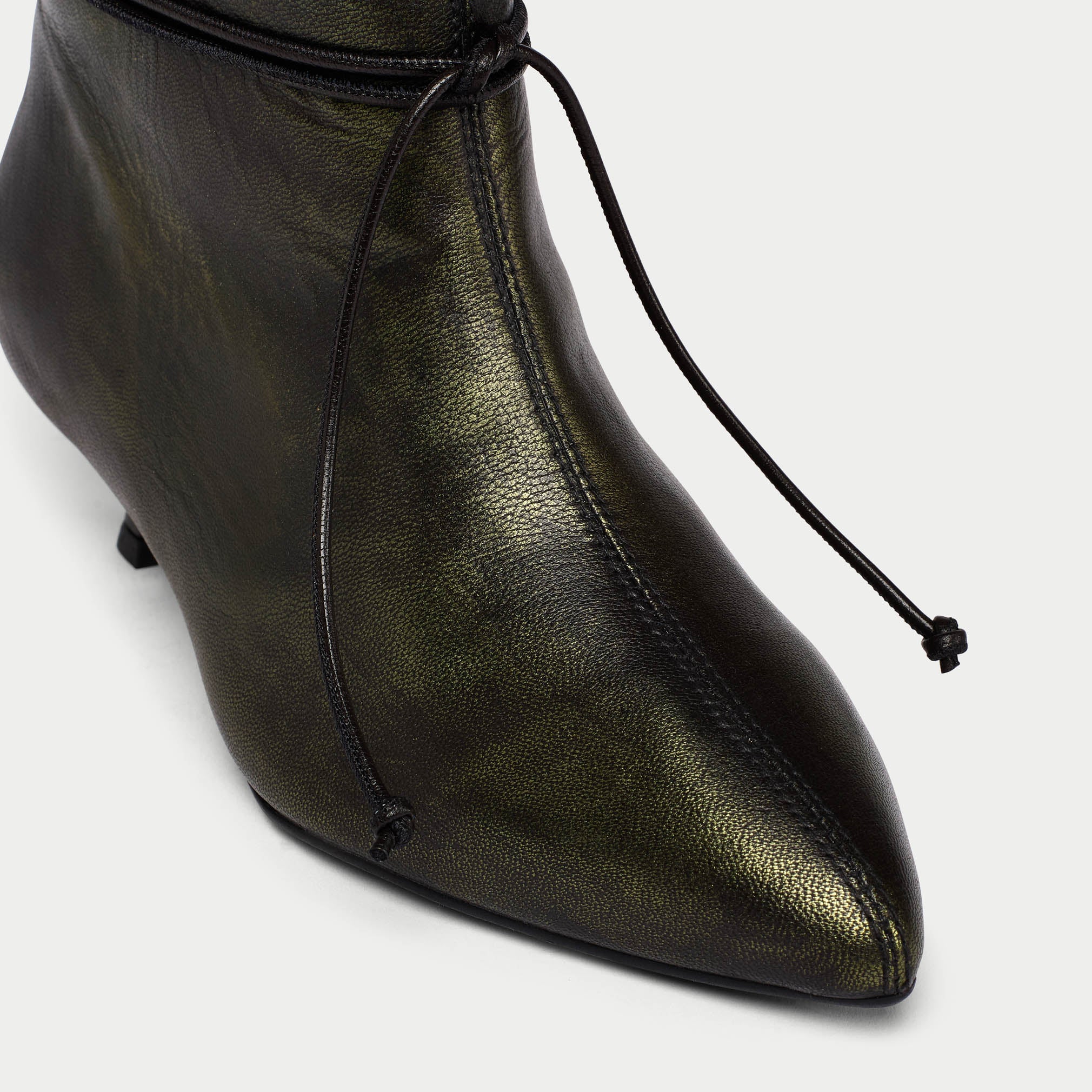 Maisie - Brushed Black Leather Boots - Image 4