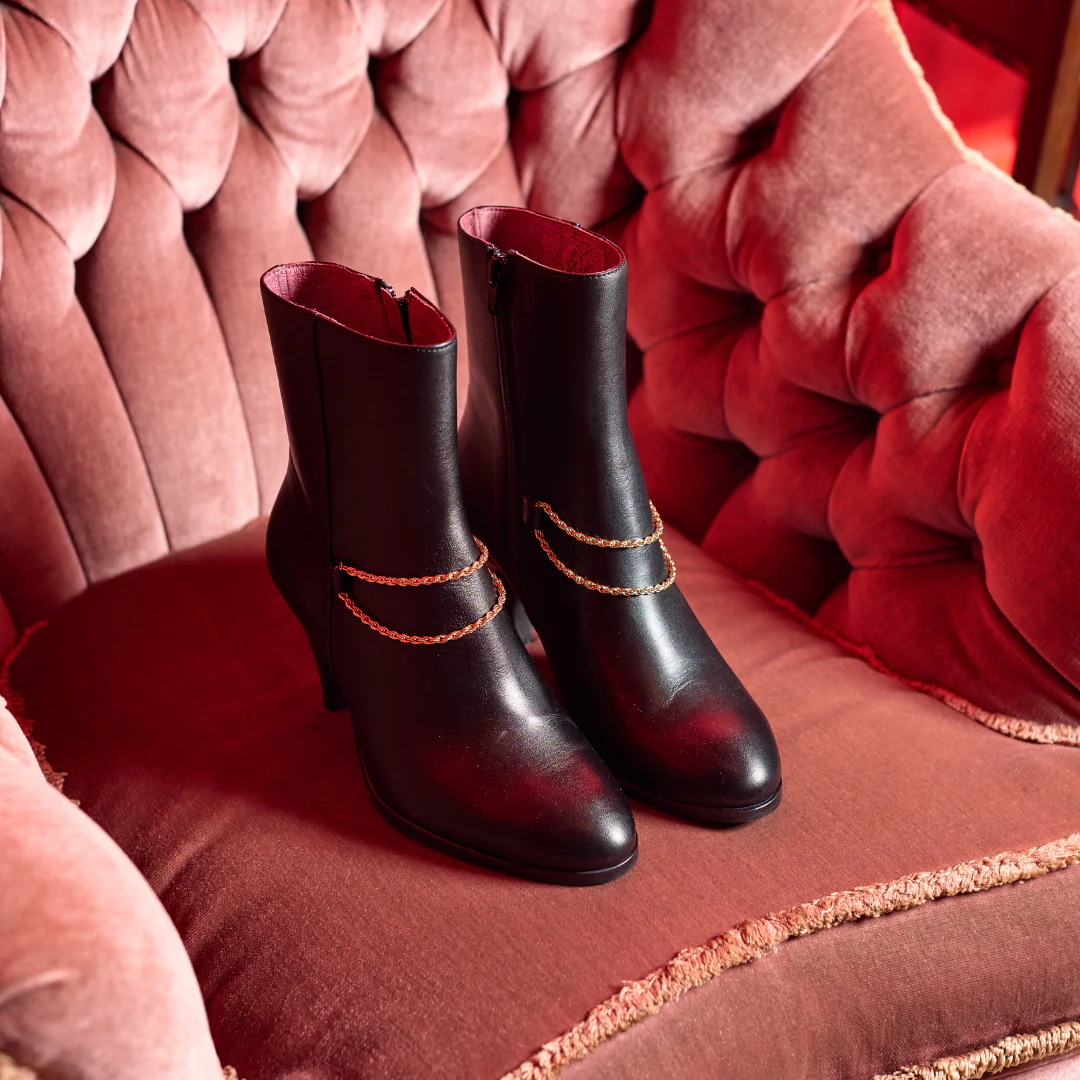 Maya - Black Leather Boots - Image 7