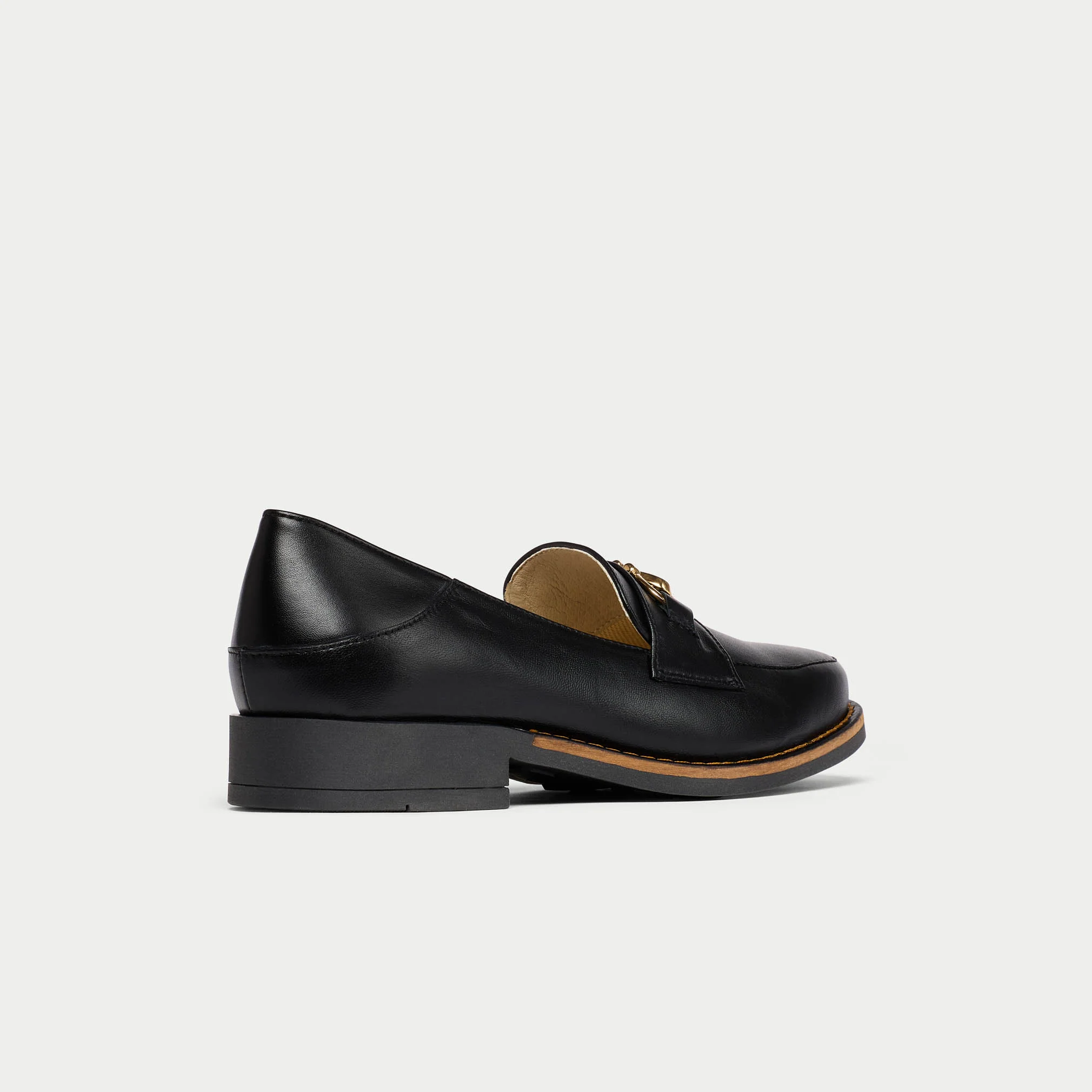 Meredith - Black Leather Loafers - Image 9