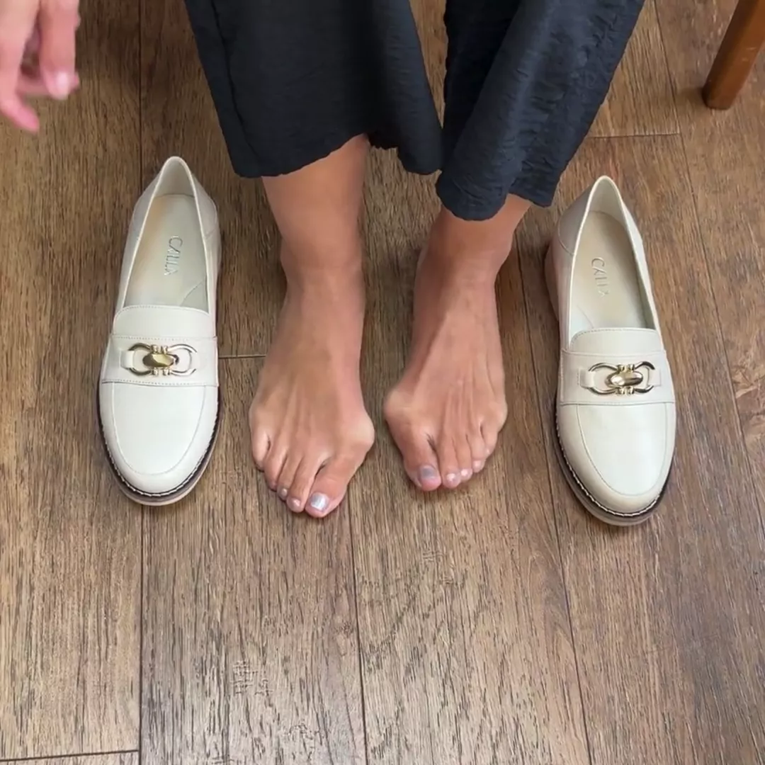 Meredith - Neutral Leather Loafers - Image 3