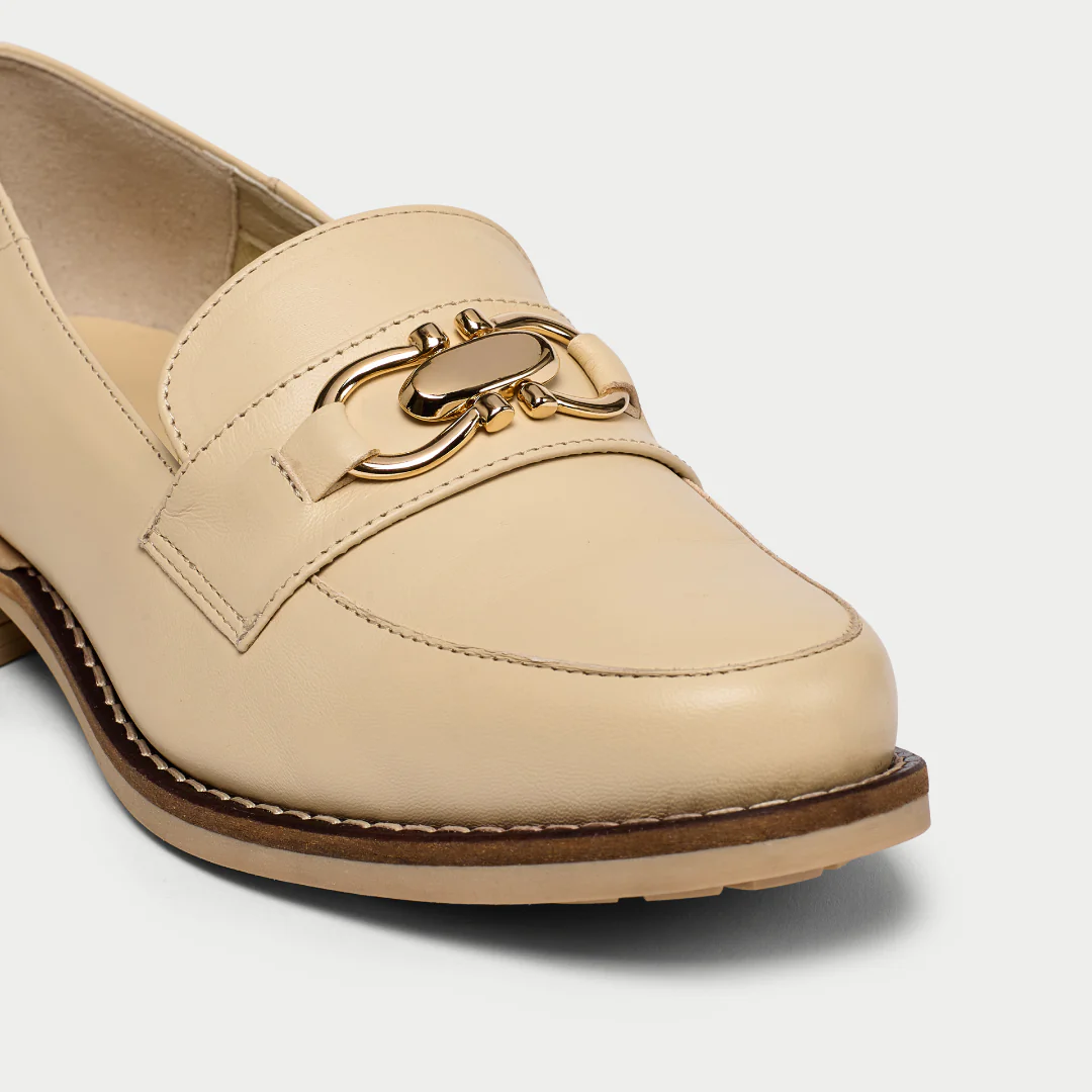 Meredith - Neutral Leather Loafers - Image 4