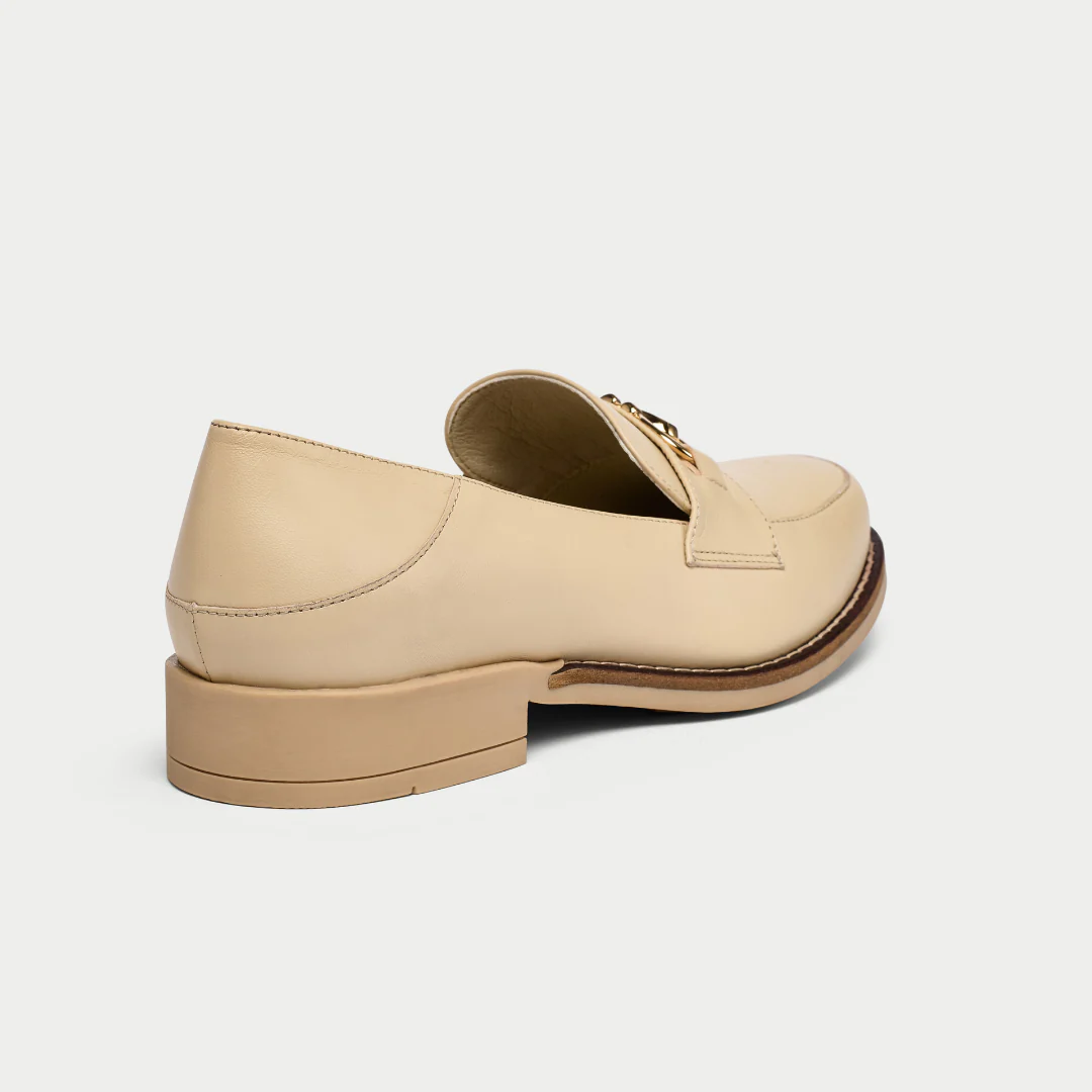 Meredith - Neutral Leather Loafers - Image 5