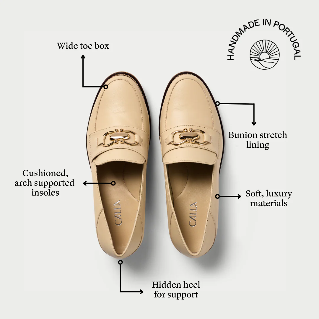 Meredith - Neutral Leather Loafers - Image 6