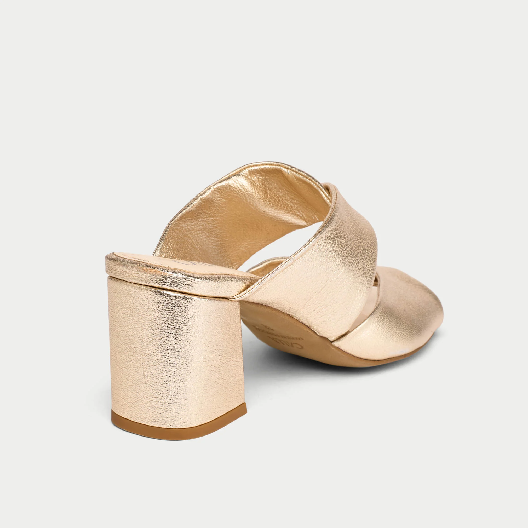 Mia - Champagne Leather Mules - Image 6