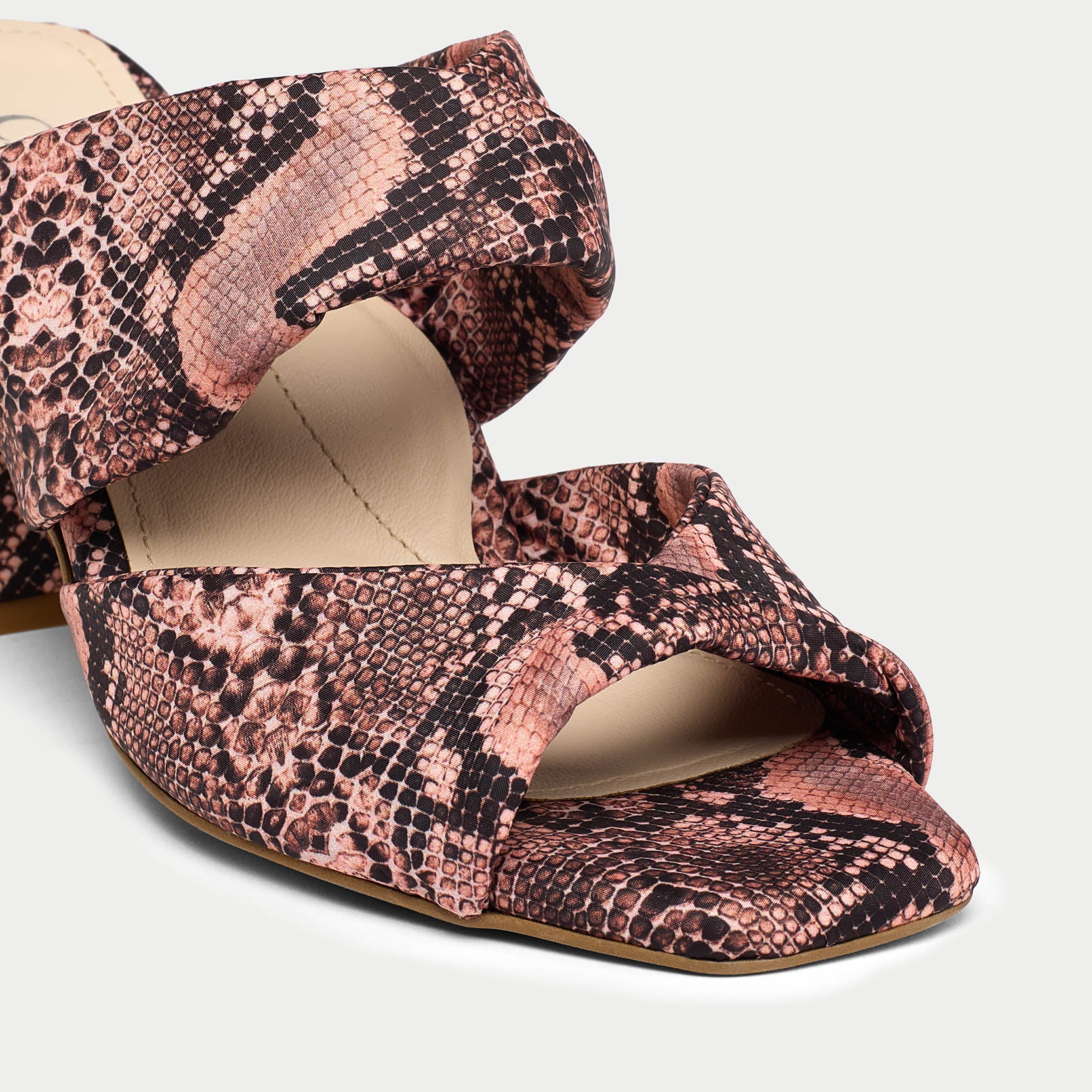 Mia - Pink Snake Mules - Image 6