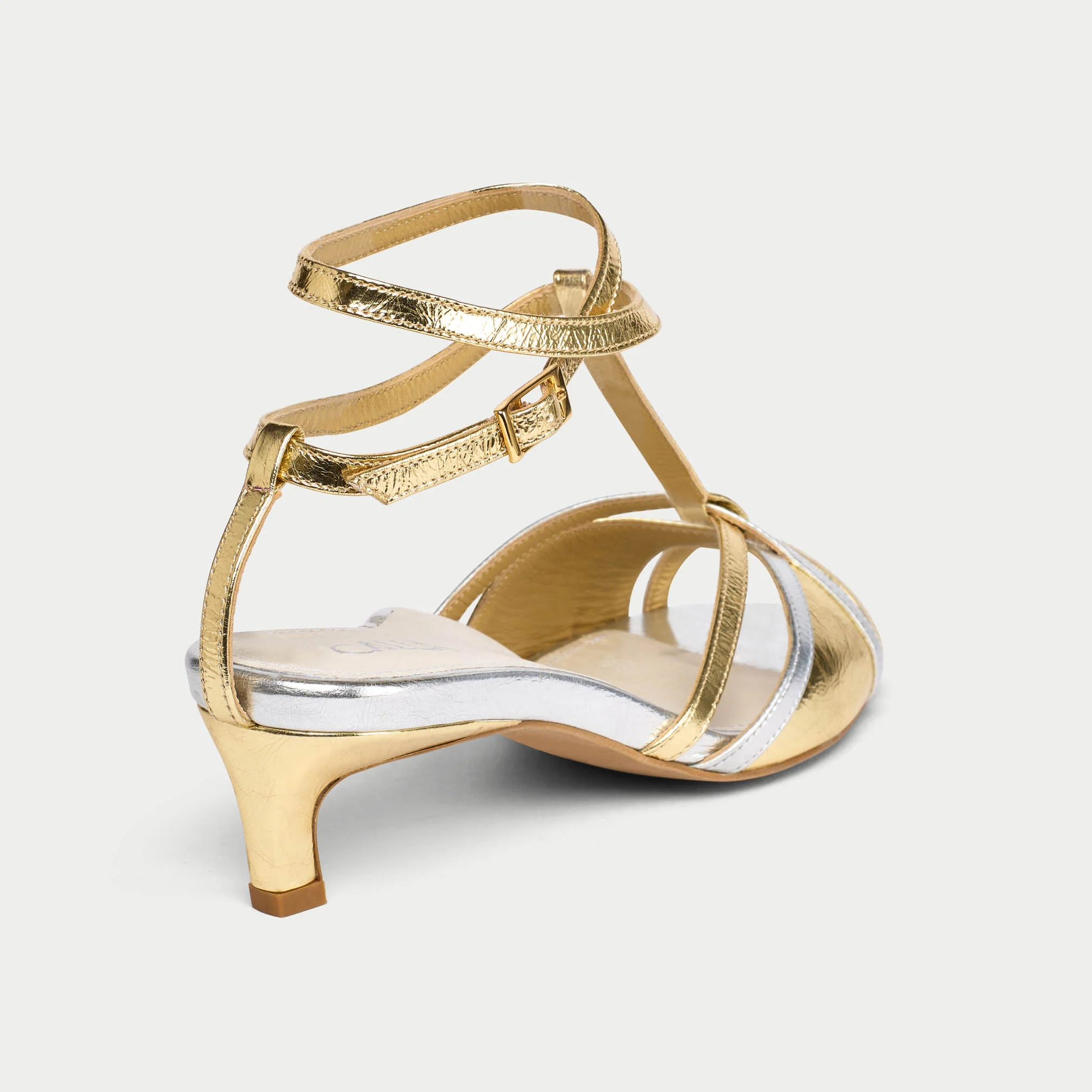 Ria - Mixed Metallic Kitten Heels - Image 7