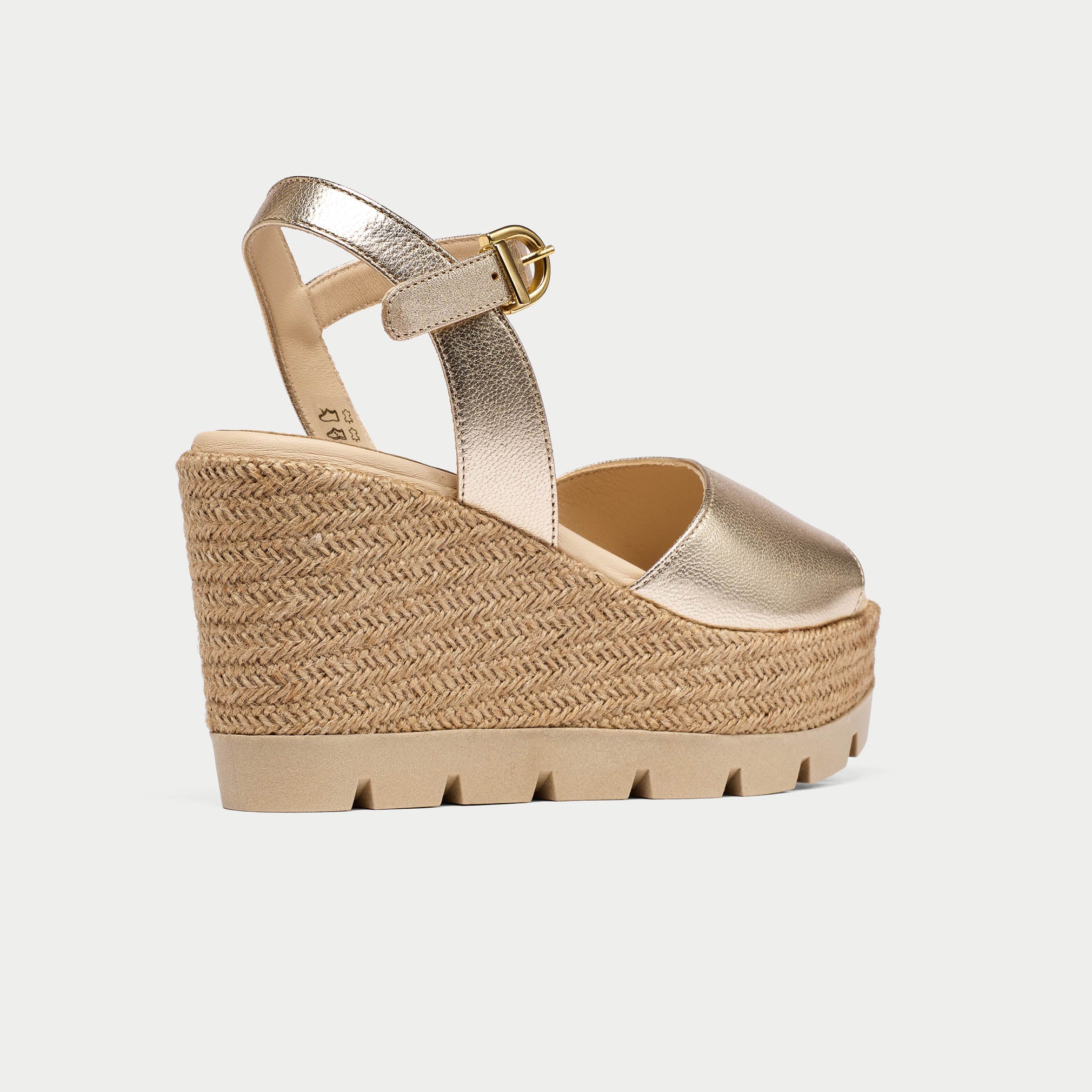 Rosa - Champagne Metallic Wedges - Image 6