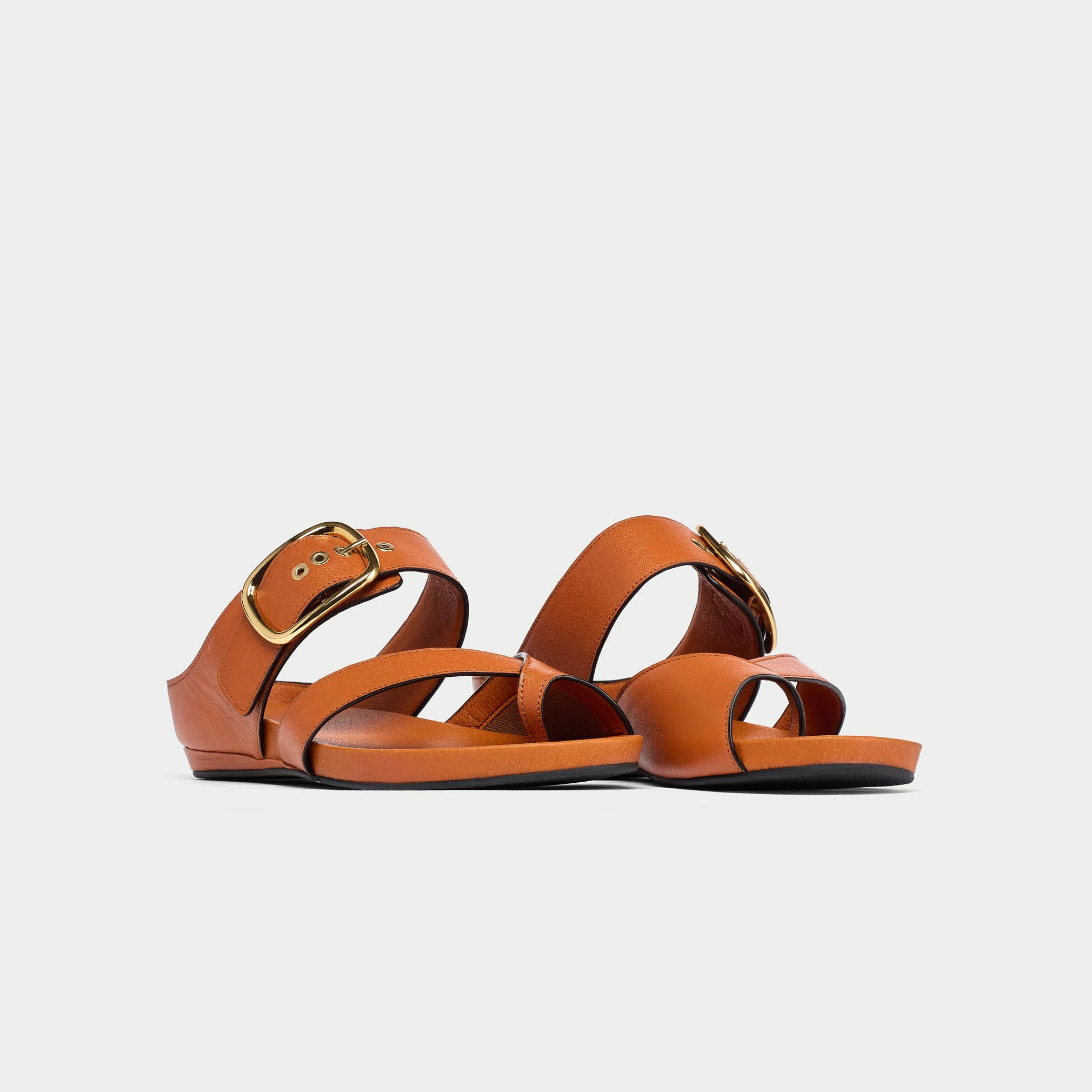 Ruby - Cognac Leather Sandals - Image 4