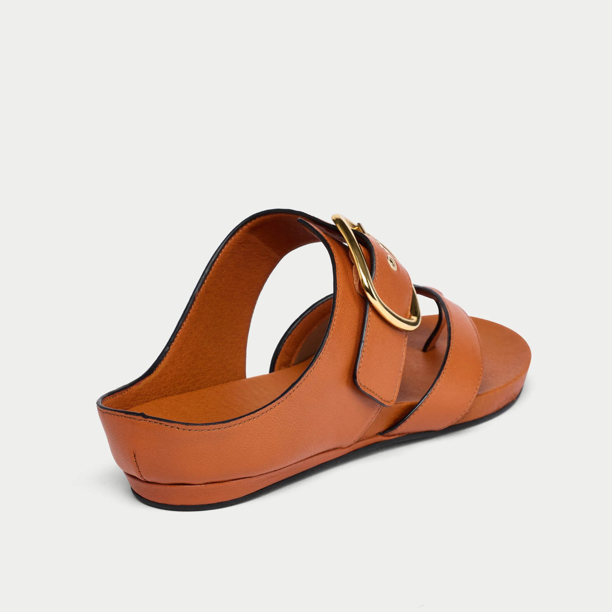 Ruby - Cognac Leather Sandals - Image 7