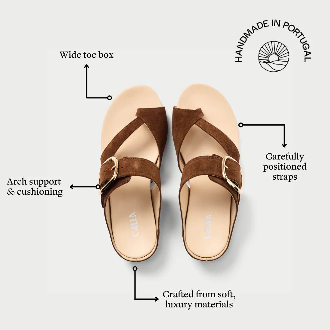 Ruby - Tan Suede Sandals - Image 5