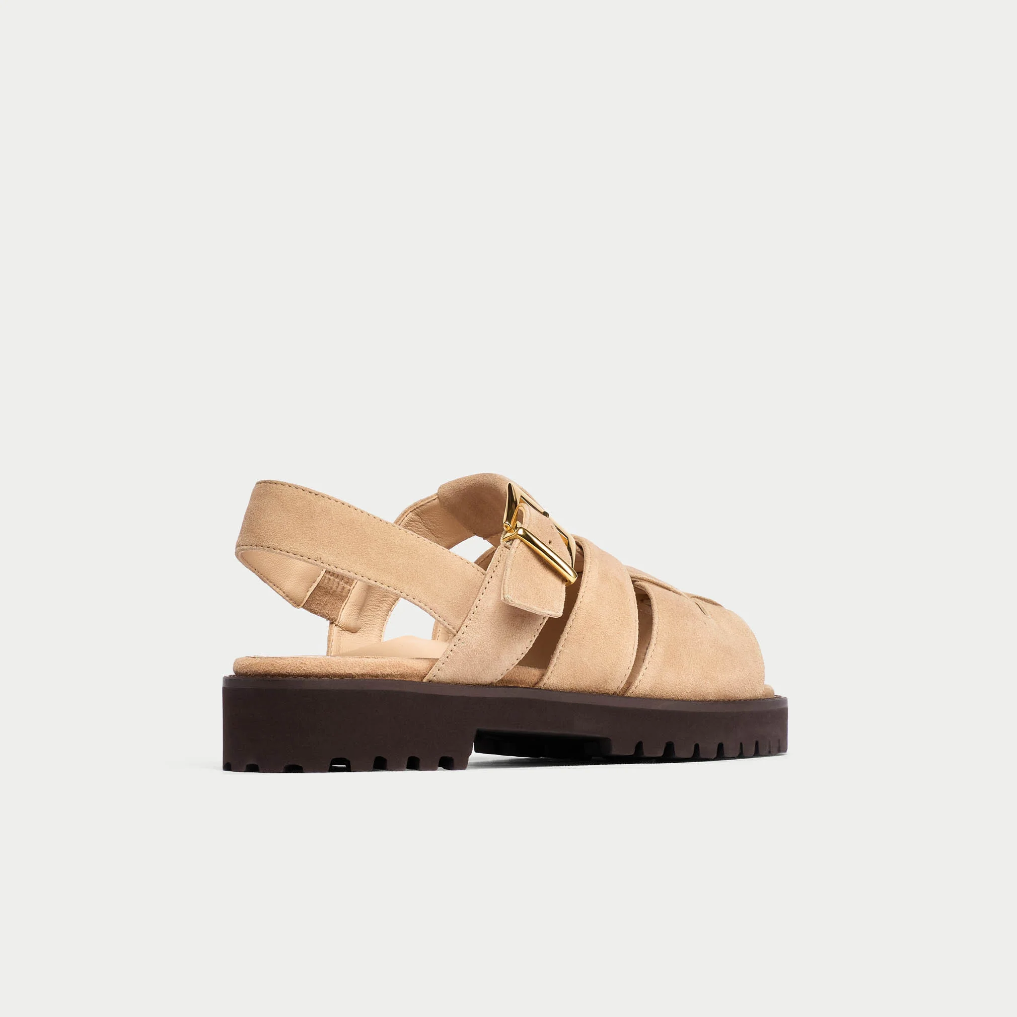 Simone - Beige Suede Sandals - Image 7