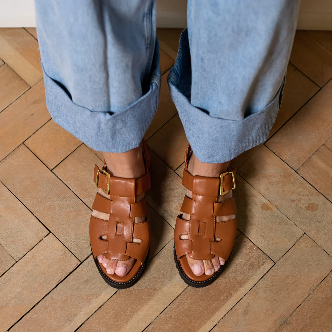 Simone - Tan Leather Sandals - Image 10