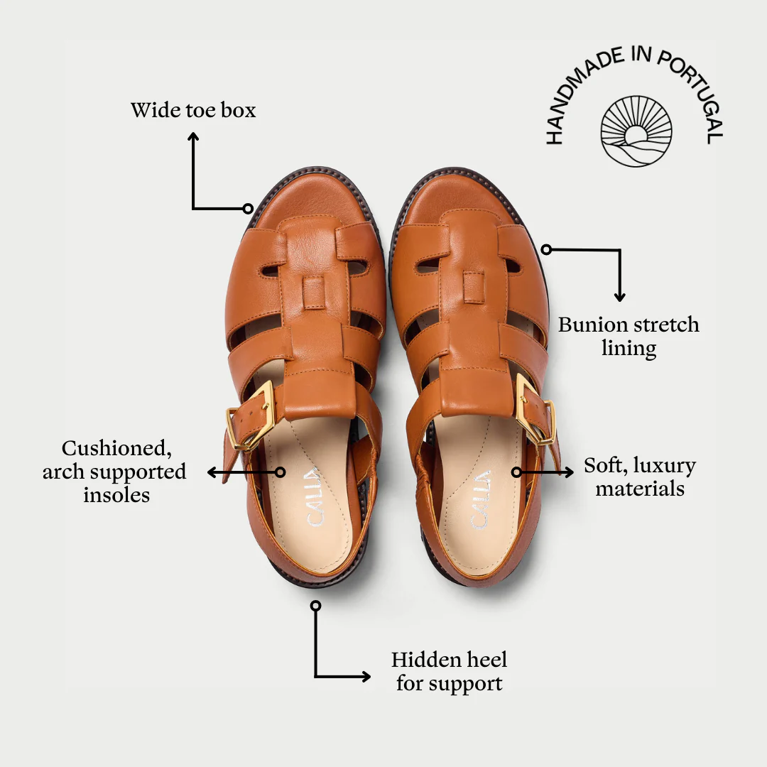 Simone - Tan Leather Sandals - Image 7