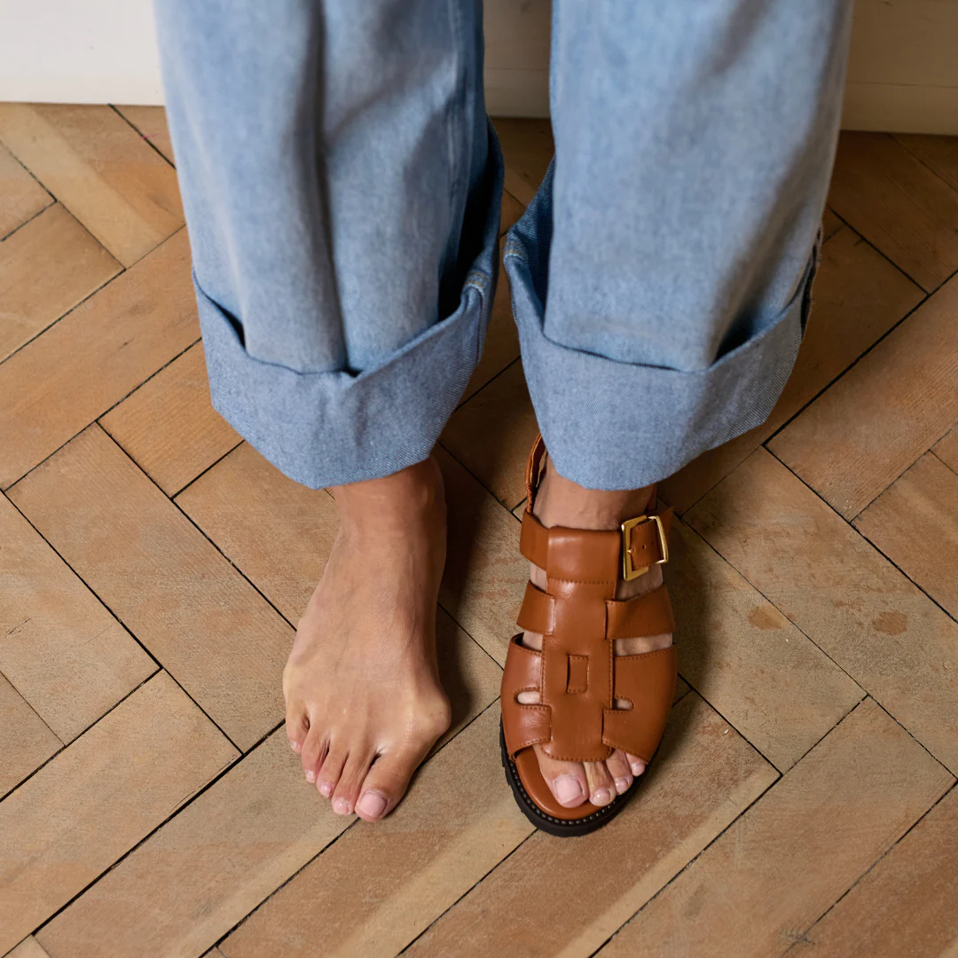 Simone - Tan Leather Sandals - Image 9