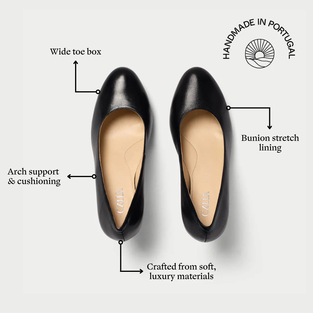 Sophia - Black Leather Courts - Image 5