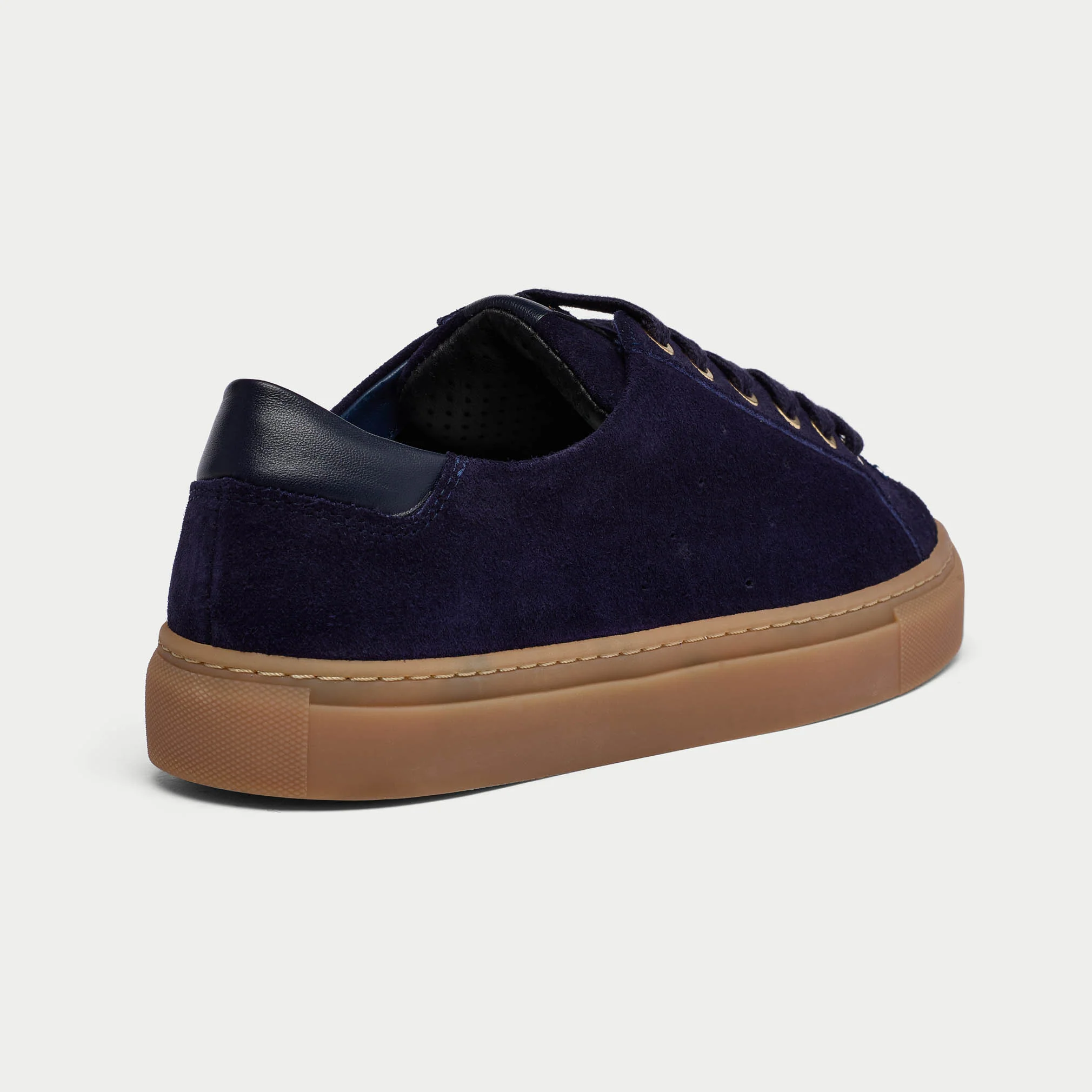Star - Navy Suede Wide Fit Trainers - Image 6