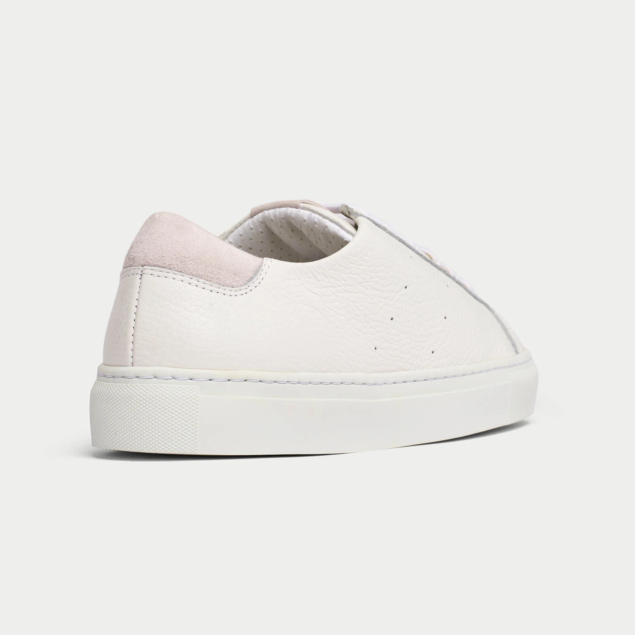 Star - White Grain Leather Wide Fit Trainers - Image 9